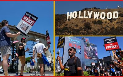 Hollywood actors and screenwriters on strike – ‘existential threat to profession’