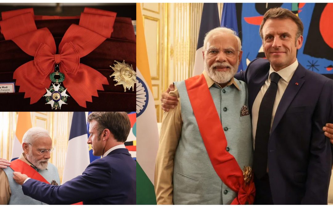 PM Modi encountered France’s prestigious esteem, the Grand Cross of the Legion of Honour