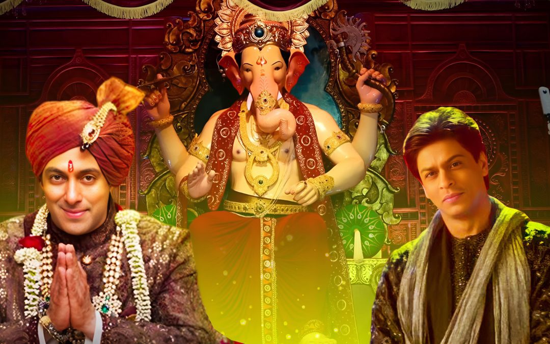 The ‘Tinsel Town’ Gets a Glimpse of the Star-Studded Ganesh Chaturthi Celebrations: Salman Khan Reveals His Festive Mood with a Special ‘Aarti’; Shah Rukh Khan Graces the Ambani’s Family Puja with His Dashing Presence